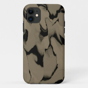 Funda Para iPhone 11 Ondas de negro y marrón