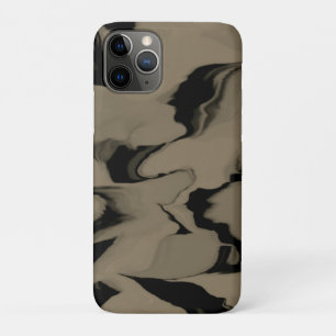 Funda Para iPhone 11 Pro Ondas de negro y marrón