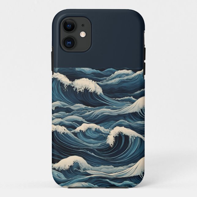 Funda De Case-Mate Para iPhone Ondas de tsunami (Reverso)