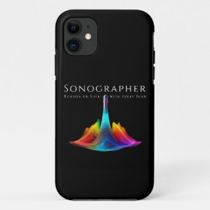 Funda Para iPhone 11 Ondas de ultrasonido coloreadas por sonógrafos