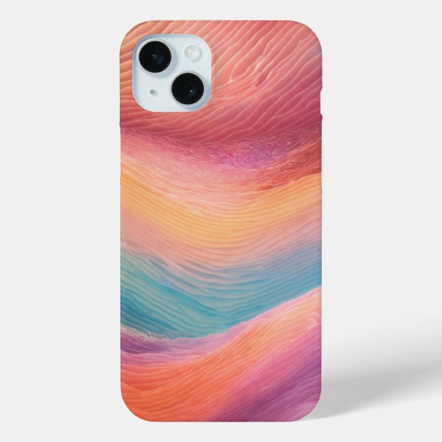 Funda De Case-Mate Para iPhone Ondas de vibración de Pastel (Reverso )