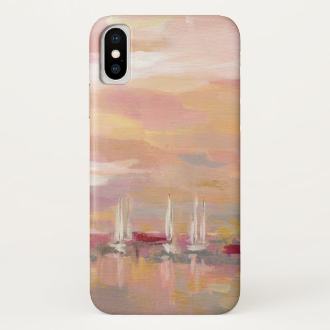 Funda De Case-Mate Para iPhone Ondas del carmesí (Reverso)