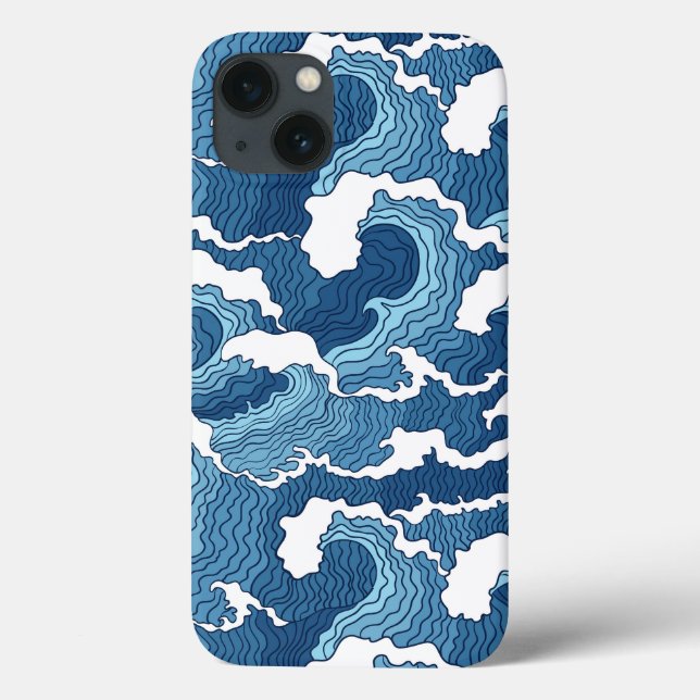 Funda De Case-Mate Para iPhone Ondas del extracto (Reverso)