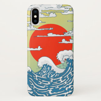 Funda Para iPhone X Ondas japonesas
