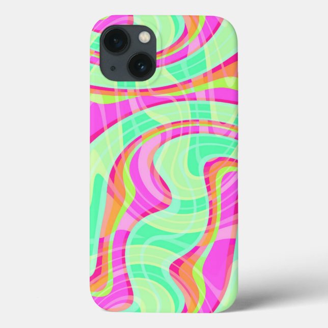 Funda De Case-Mate Para iPhone Ondas locas (Reverso)