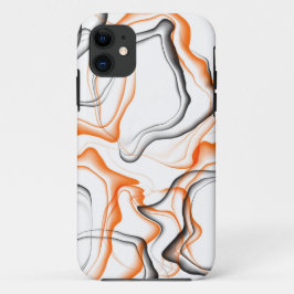 Funda Para iPhone 11 Ondas Naranjas abstractas