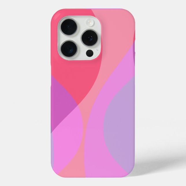Funda De Case-Mate Para iPhone Ondas púrpura y rosa (Reverso )