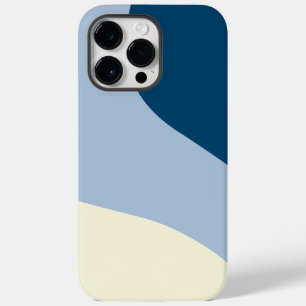 Funda Para iPhone 14 Pro Max De Case-Mate Ondas simples - Azul oscuro, azul claro y crema