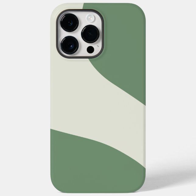 Funda De Case-Mate Para iPhone Ondas simples en verde (Reverso )