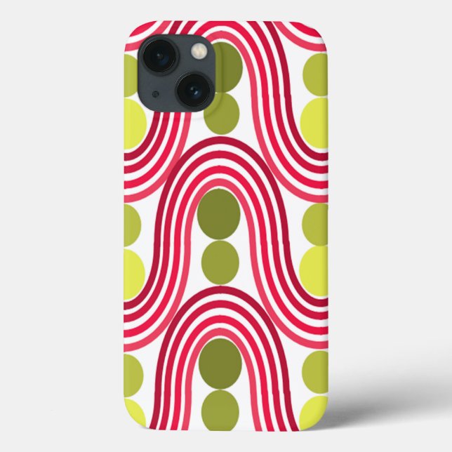 Funda De Case-Mate Para iPhone Ondas y círculos (Reverso)
