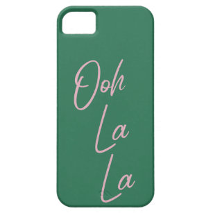 Funda Para iPhone SE/5/5s Ooh La La Funny Cita Francés Rosa y Verde