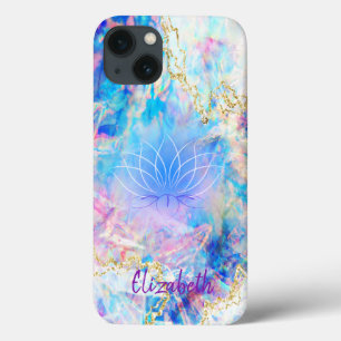 Funda Para iPhone 13 Ópalo Holográfico Elegante Loto