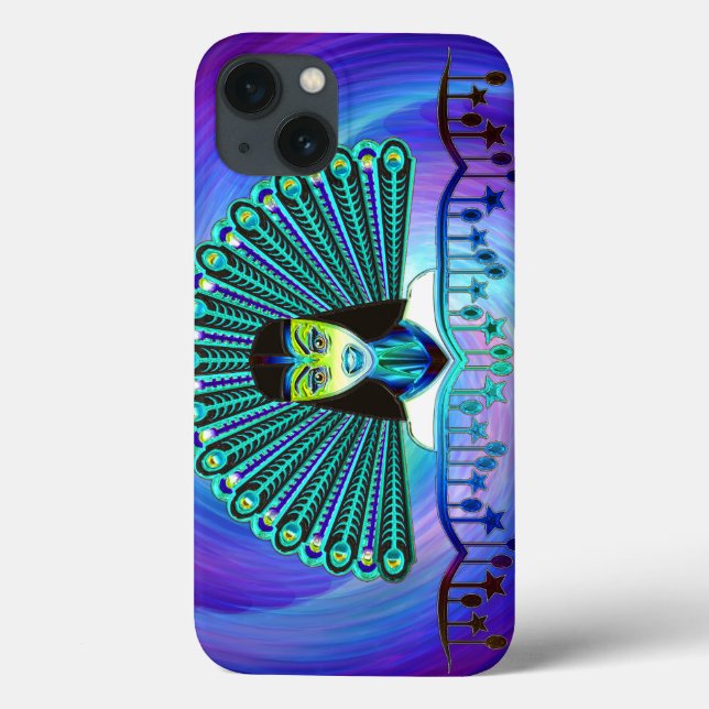 Funda De Case-Mate Para iPhone Opciones de Peacock Art 1 (Reverso)
