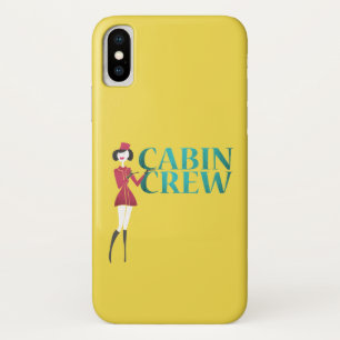 Funda Para iPhone X Operador de vuelo con tipografía de tripulación de