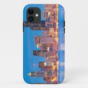 Funda Para iPhone 11 Opinión azul de la hora de Seattle céntrica
