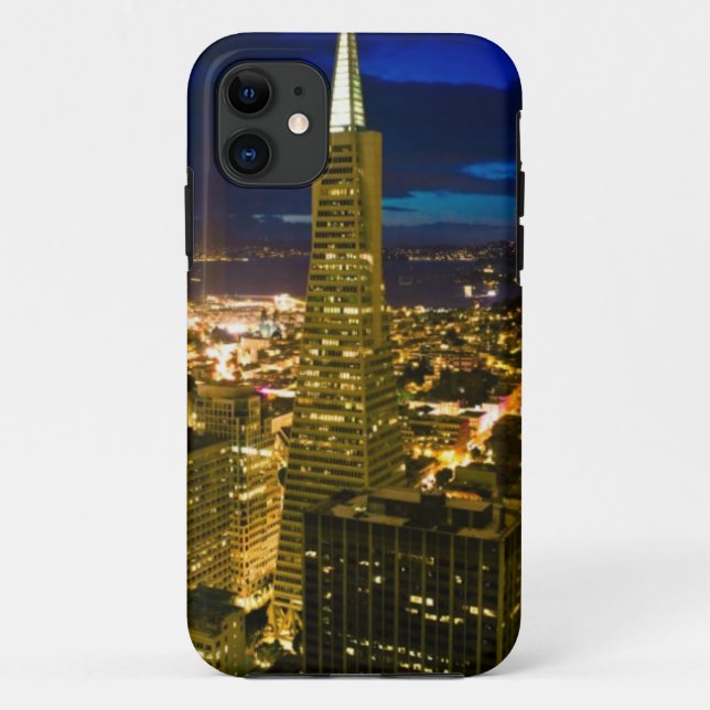 Funda De Case-Mate Para iPhone Opinión de la noche de San Francisco. (Reverso)