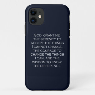 Funda Para iPhone 11 Oración de la Serenidad Fuente Copperplate Gothic 