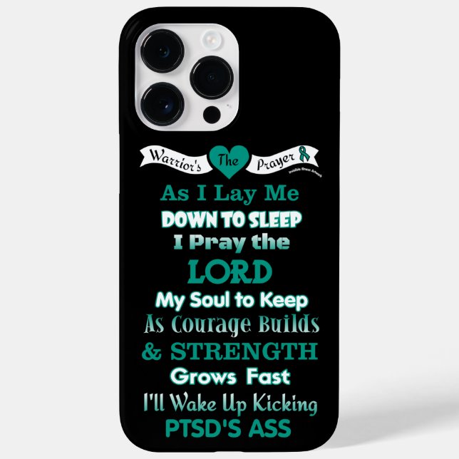 Funda De Case-Mate Para iPhone Oración del guerrero... PTSD (Reverso)