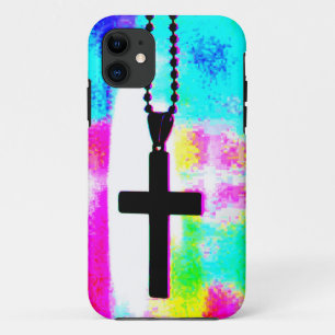 Funda Para iPhone 11 Oraciones de domingo a través de fondo multicolor