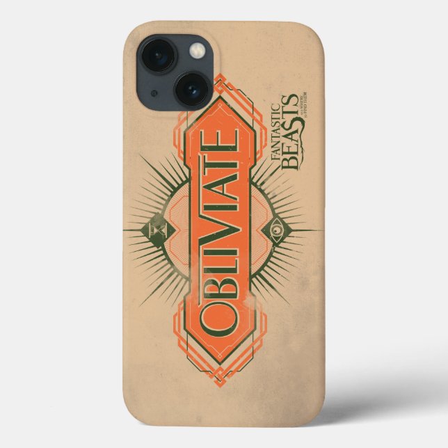 Funda De Case-Mate Para iPhone Orange Art Deco Obliviate Spell Graphic (Reverso)