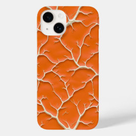 Funda Para iPhone 14 De Case-Mate Orange Crack Branch iPhone Case Stylish Design