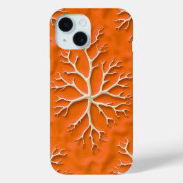 Funda Para iPhone 15 Orange Texture iPhone Case with Organic Pattern