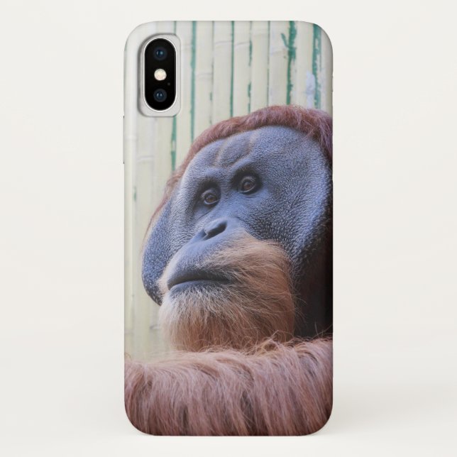 Funda De Case-Mate Para iPhone Orangután sentado... (Reverso)