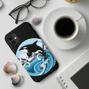 Funda Para iPhone 11 Orca Majestuosa Ballena Asesina Olas Azules Océano