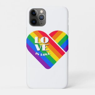 Funda Para iPhone 11 Pro Orgullo Arcoíris Corazón 
