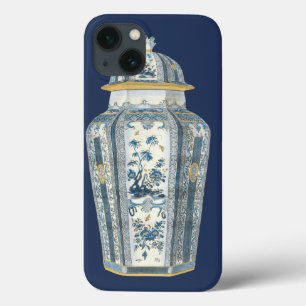 Funda Para iPhone 13 Orgullo asiático decorativo en azul y blanco