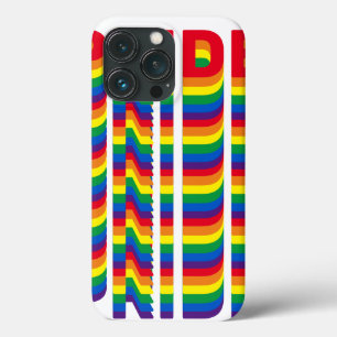 Funda Para iPhone 13 Pro Orgullo lgbt lgbtq patrón gay arcoíris