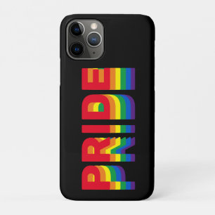 Funda Para iPhone 11 Pro Orgullo lgbt lgbtq queer arcoíris gay negro