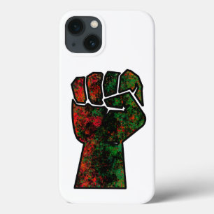 Funda Para iPhone 13 orgullo negro bandera panafricana roja verde puño