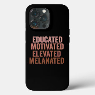 Funda Para iPhone 13 Pro Orgullo negro con motivación educada elevado