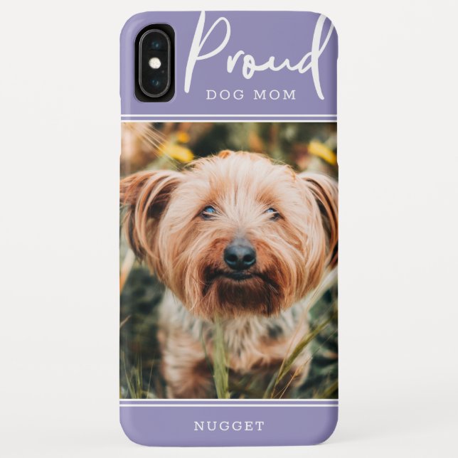 Funda De Case-Mate Para iPhone Orgullosa madre del perro| Foto personalizada| Púr (Reverso)