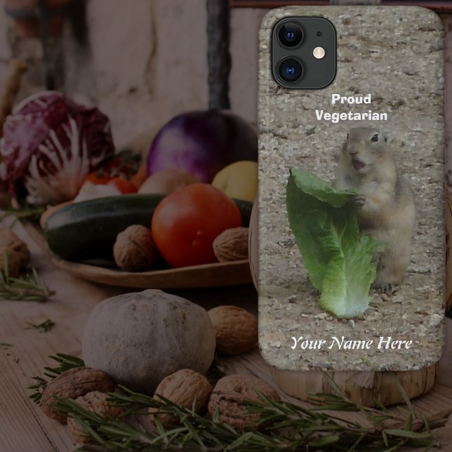 Funda De Case-Mate Para iPhone Orgullosa vegetariana - ardilla subterránea (Subido por el creador)