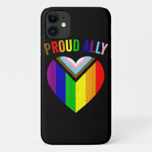 Funda Para iPhone 11 Orgulloso aliado LGBTQAI Gay POC Bandera del Orgul
