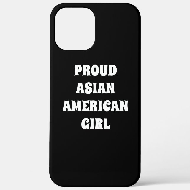 Funda De Case-Mate Para iPhone Orgulloso Chica asiático-americano, blanco negro (Reverso )