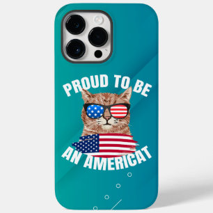 Funda Para iPhone 14 Pro Max De Case-Mate Orgulloso De Ser El Gato Estadounidense Bandera Fe