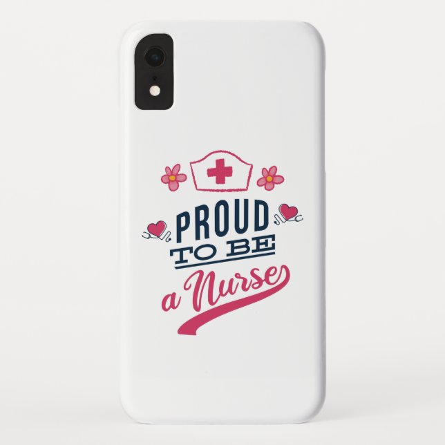 Funda De Case-Mate Para iPhone Orgulloso de ser enfermero (Reverso)