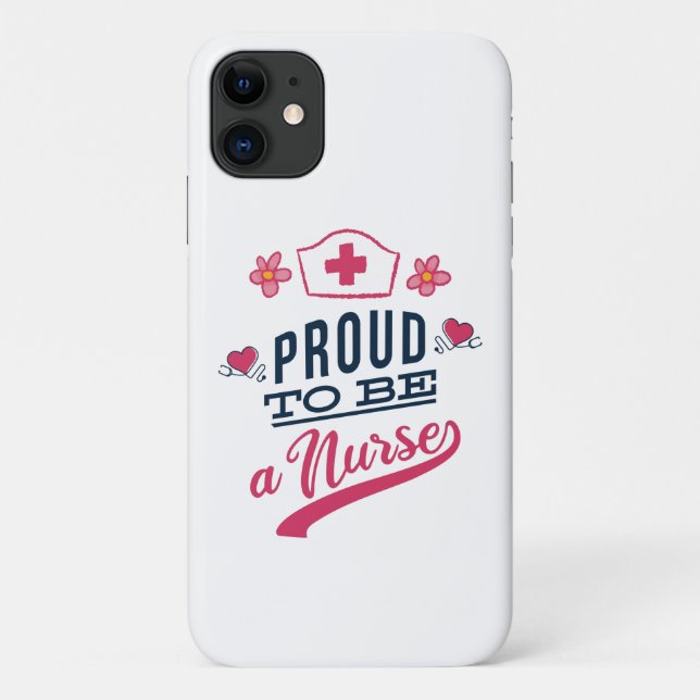 Funda De Case-Mate Para iPhone Orgulloso de ser enfermero (Reverso)