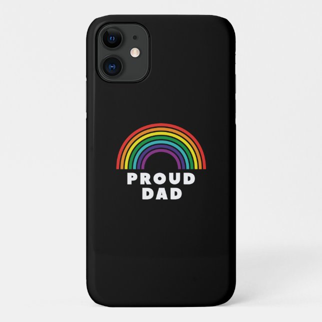 Funda De Case-Mate Para iPhone Orgulloso padre arcoiris (Reverso)