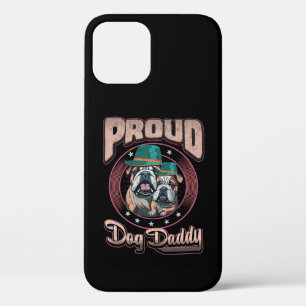 Funda Para iPhone 12 Pro Orgulloso perro Bulldog papá, regalo del Día del P