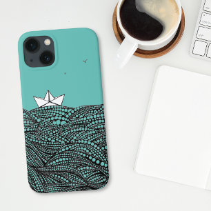 Funda Para iPhone 13 origami de papel dibujado con lápiz