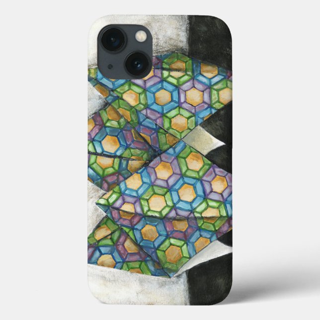 Funda De Case-Mate Para iPhone Origami Fortune Teller on Geometric Paper (Reverso)