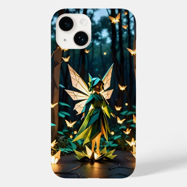 Funda De Case-Mate Para iPhone Origami Whimsical Fairy (Reverso )