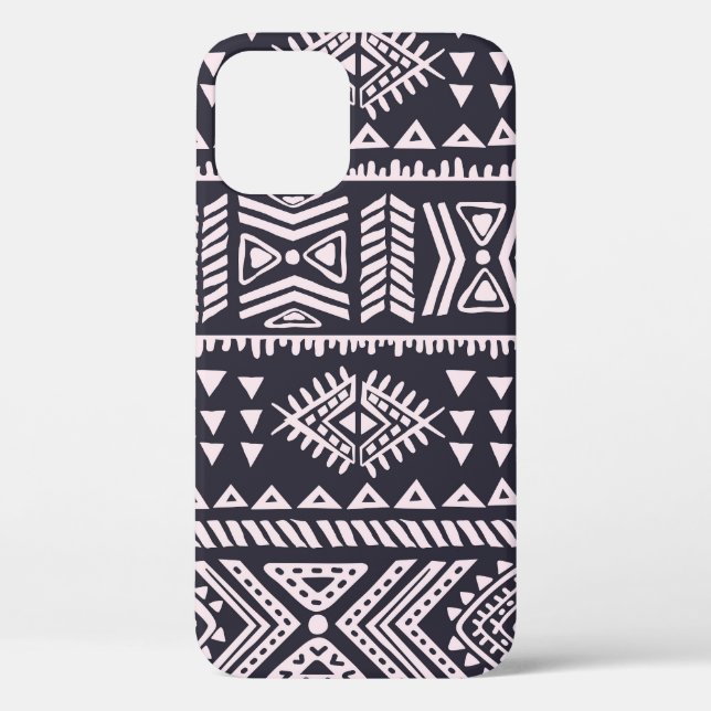 Funda De Case-Mate Para iPhone Origen étnico tribal, quinto patrón sin fisuras. (Reverso )