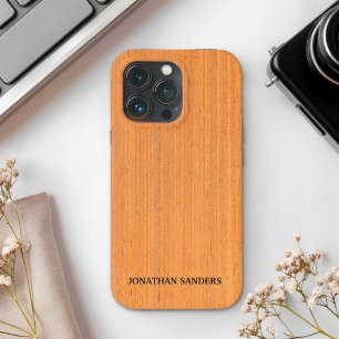 Funda Para iPhone 13 Pro Original Wood Look Brown color