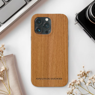 Funda Para iPhone 13 Pro Original Wood Look Brown color