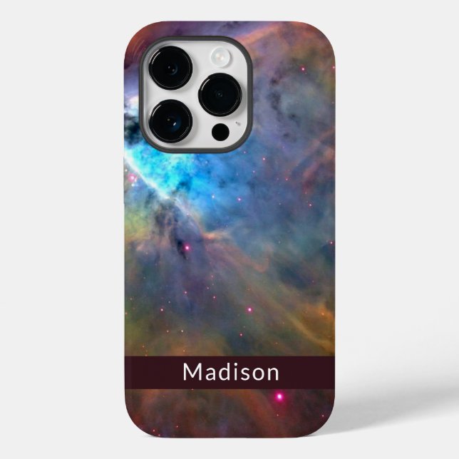 Funda De Case-Mate Para iPhone Orion Nebula Space Galaxia Tu Nombre (Reverso )